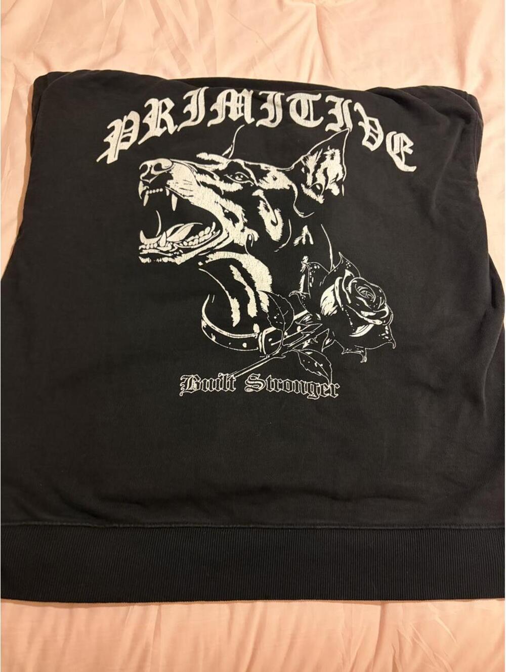 Primitive “Built Stronger” Wolf Hoodie — Size L